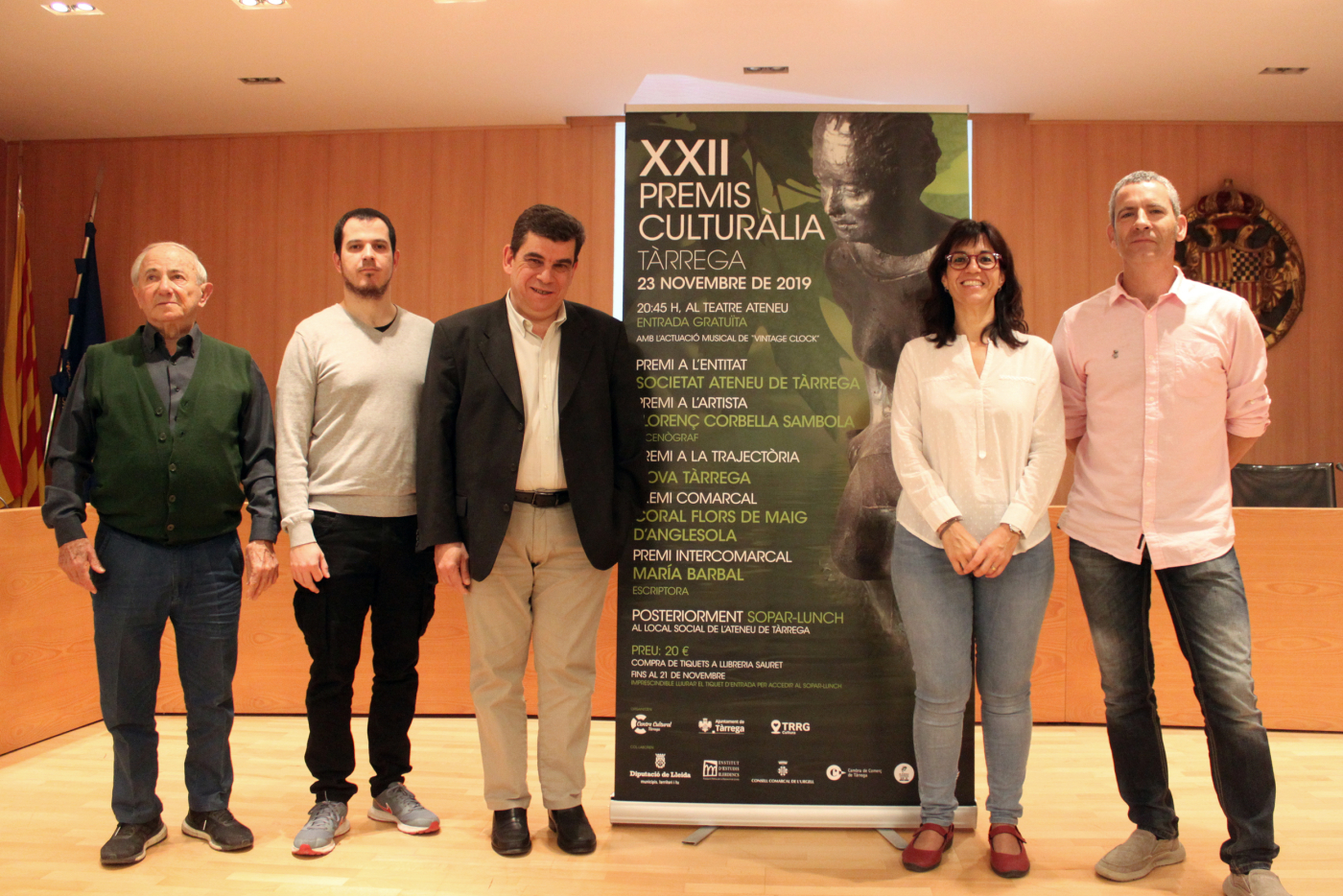 Tàrrega concedeix els Premis Culturàlia 2019 a l’escriptora Maria Barbal, l’escenògraf Llorenç Corbella, la Societat Ateneu, la revista Nova Tàrrega i la Coral Joia de Maig