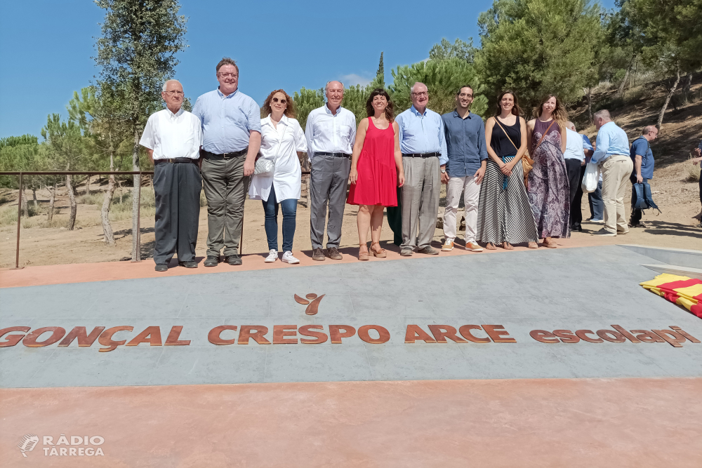 Tàrrega inaugura una plaça en memòria del germà escolapi Gonçal Crespo durant la celebració de l’Aplec de Sant Eloi